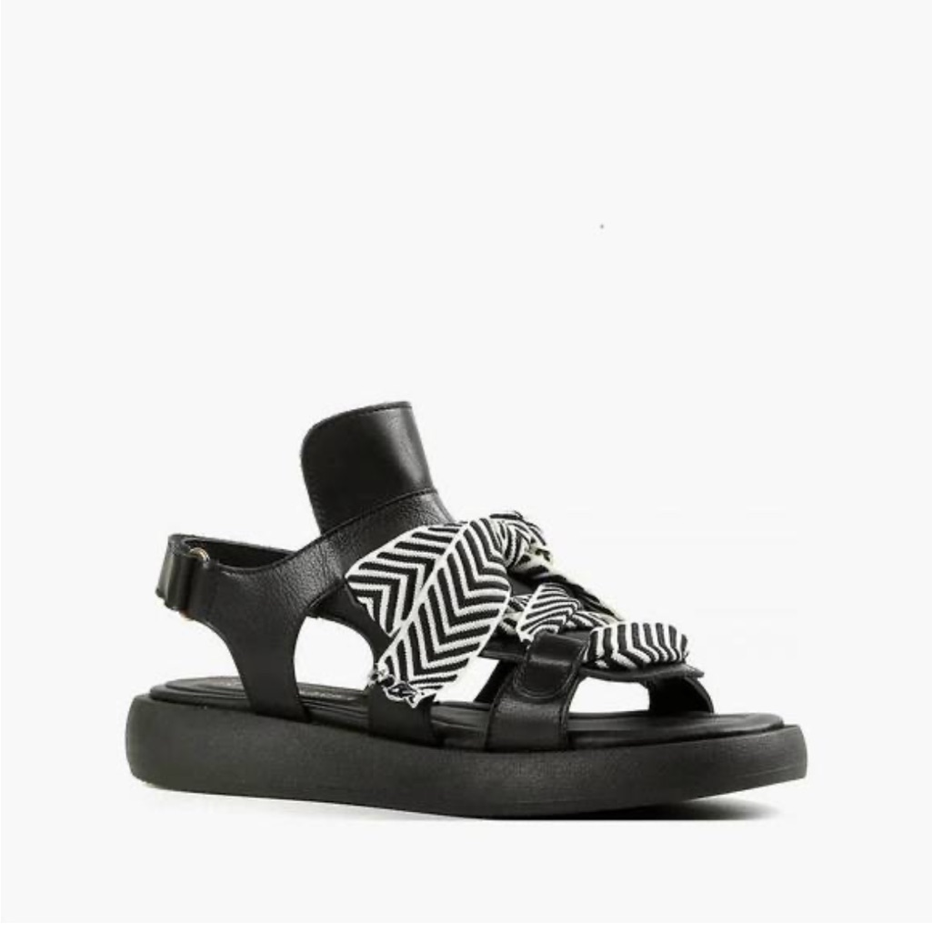 All Black Sandal, Size 37 Made In Italy